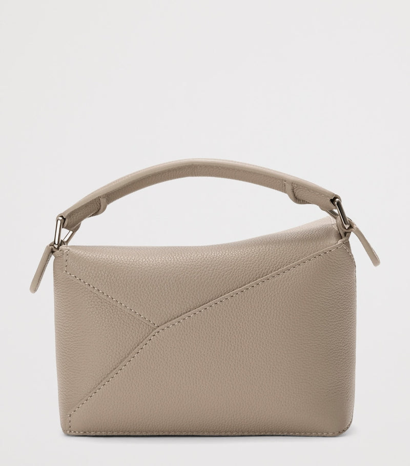 LOEWE Mini Puzzle Edge top-handle bag in calfskin, imported from the UK