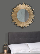 Next Laura Ashley Gold Lovell Round Sunburst Wall Mirror- Buy online at McGrocer