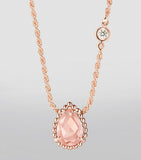Boucheron Serpent Bohème rose gold necklace with pink quartz and diamond, UK version