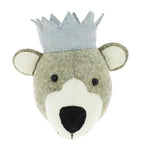 Fiona Walker wool bear head decoration 23cm - British product