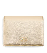 Harrods Valentino Garavani VLogo Signature Metallic Leather Wallet- Buy online at McGrocer