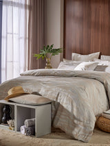 Vantona Cream Hardwick Jacquard Duvet Cover and Pillowcase Set
