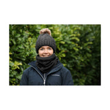 Hy Adult Melrose Cable Knit Bobble Beanie Hat, UK version