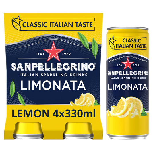 San Pellegrino Classic Taste Lemon 4x330ml GOODS Sainsburys   