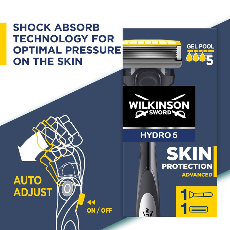 Wilkinson Sword Hydro 5 Ultimate manual razor with 9 blades and handle (British brand)