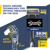 Wilkinson Sword Hydro 5 Ultimate manual razor with 9 blades and handle (British brand)