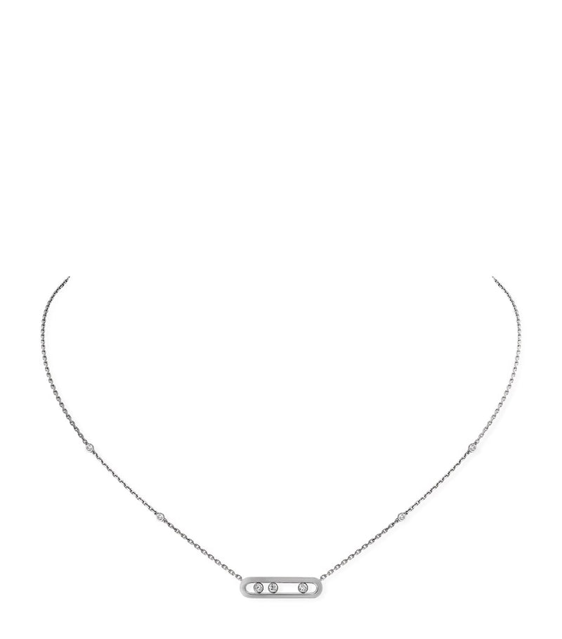 Messika Move Classique white gold diamond necklace, imported from the UK