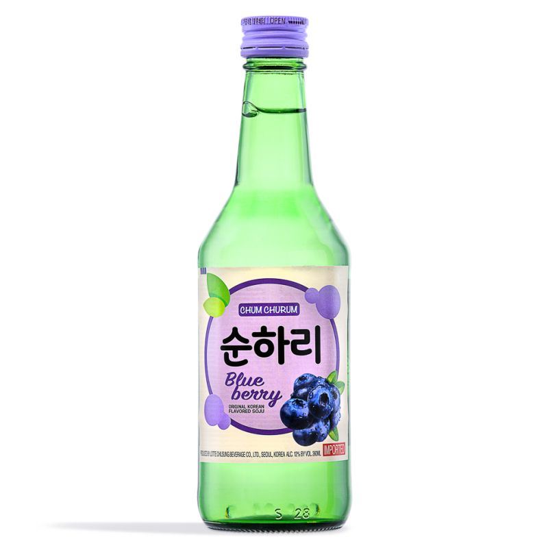Chum Churum blueberry soju 12% ABV - British product