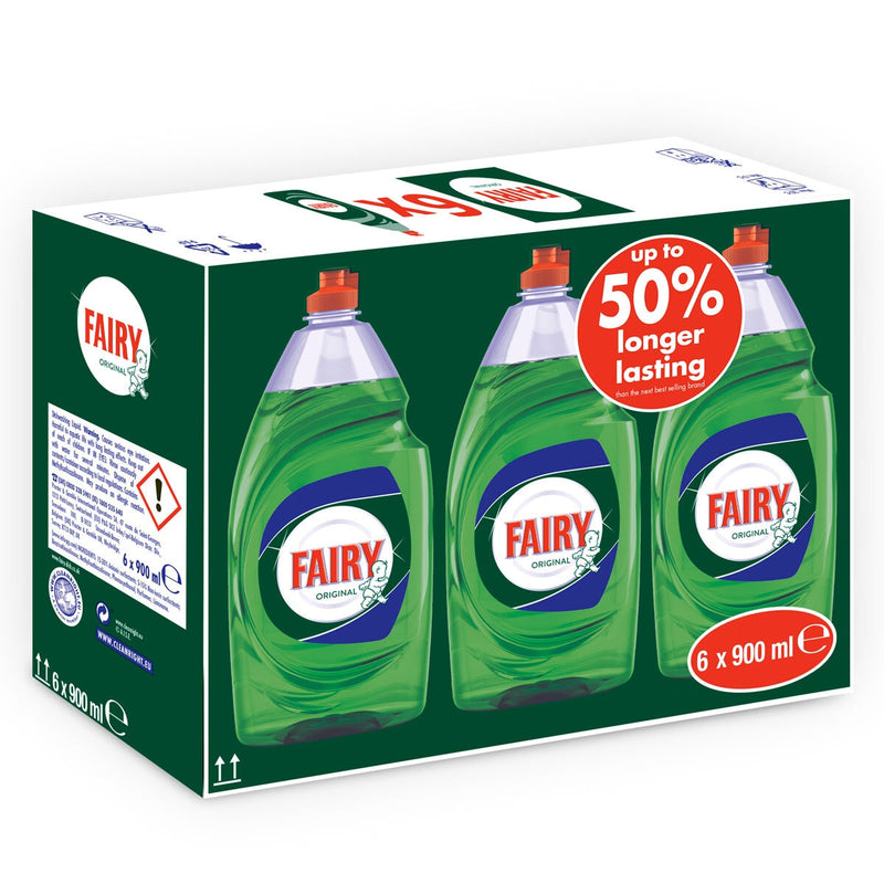 Fairy Original washing up liquid 6 x 900ml - British product