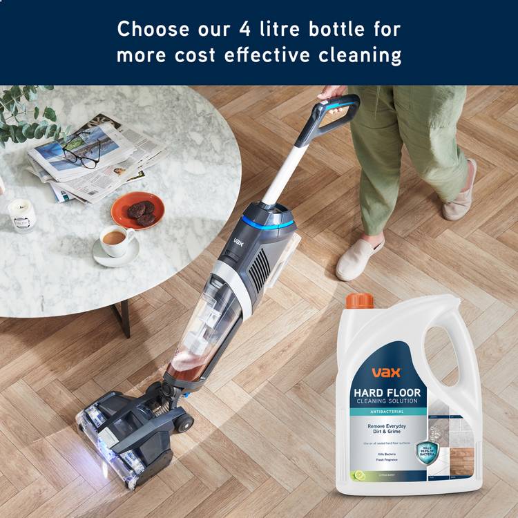Vax antibacterial hard floor cleaning solution 4L, UK version