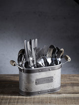 Next Industrial Kitchen Grey Utensil Caddy Kitchen Organiser 27.5x11x17cm- Buy online at McGrocer