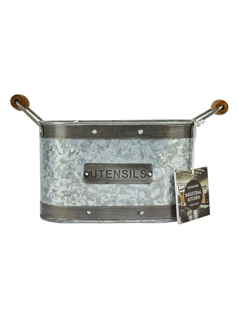 Industrial Grey Utensil Caddy 27.5x11x17cm, UK version