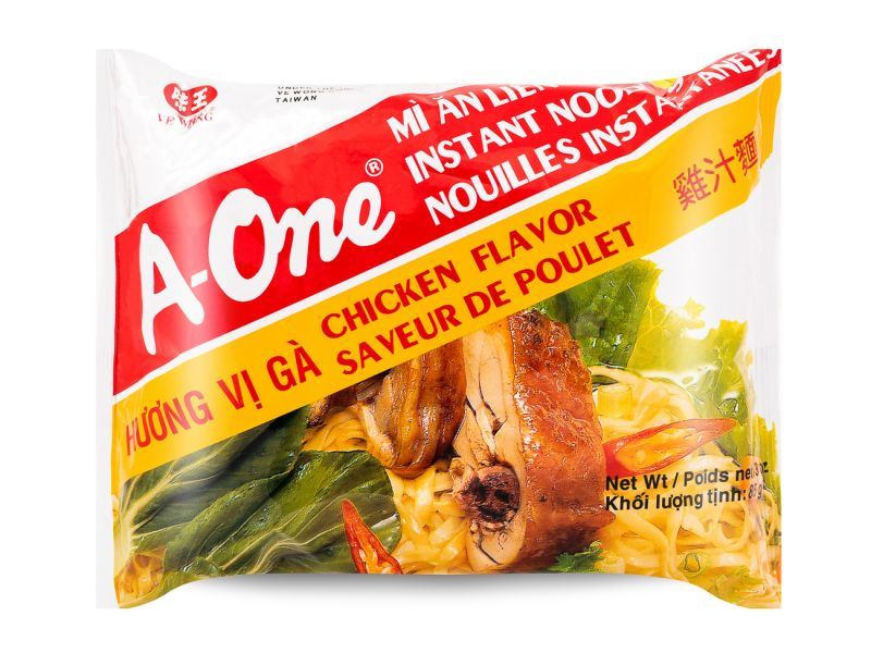 A-One chicken flavour instant noodle soup, UK version