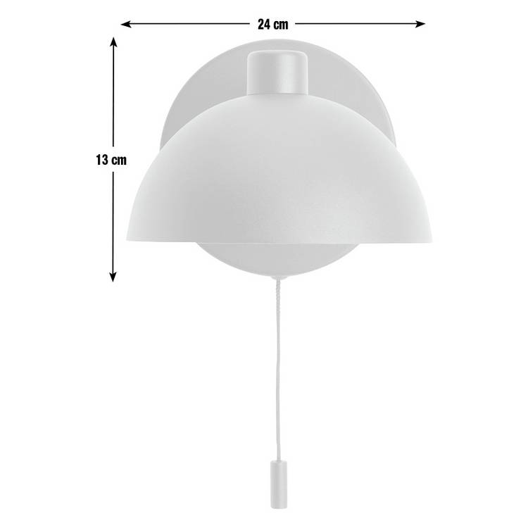 Habitat Mushroom steel wall light in black - British product