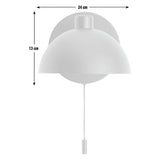 Habitat Mushroom steel wall light in black - British product