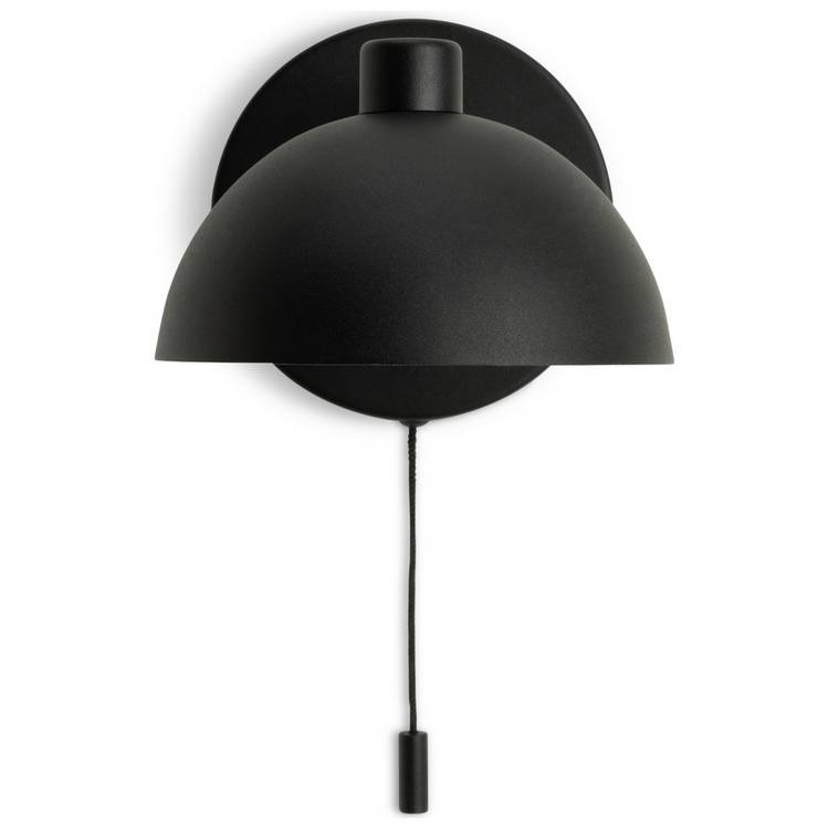 Habitat Mushroom steel wall light in black - British product
