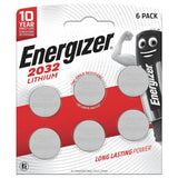 Energizer lithium coin batteries CR2032 pack of 6, imported from the UK