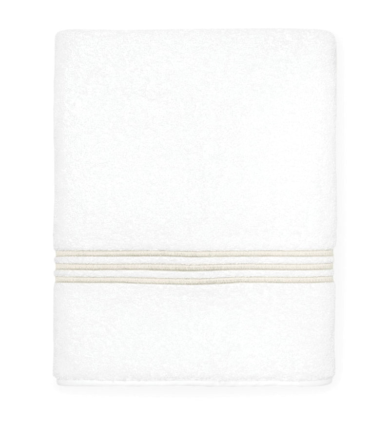 Pratesi hand-embroidered hand towel, 50cm x 75cm, imported from the UK