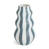 Habitat hand painted stripe vase 25cm, imported from the UK