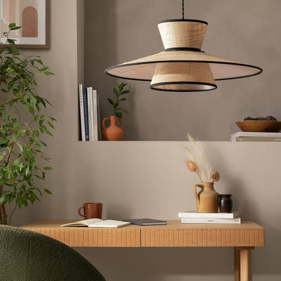 Argos Habitat Otto Natural Raffia 2 Tier Lampshade 50cm- Buy online at McGrocer