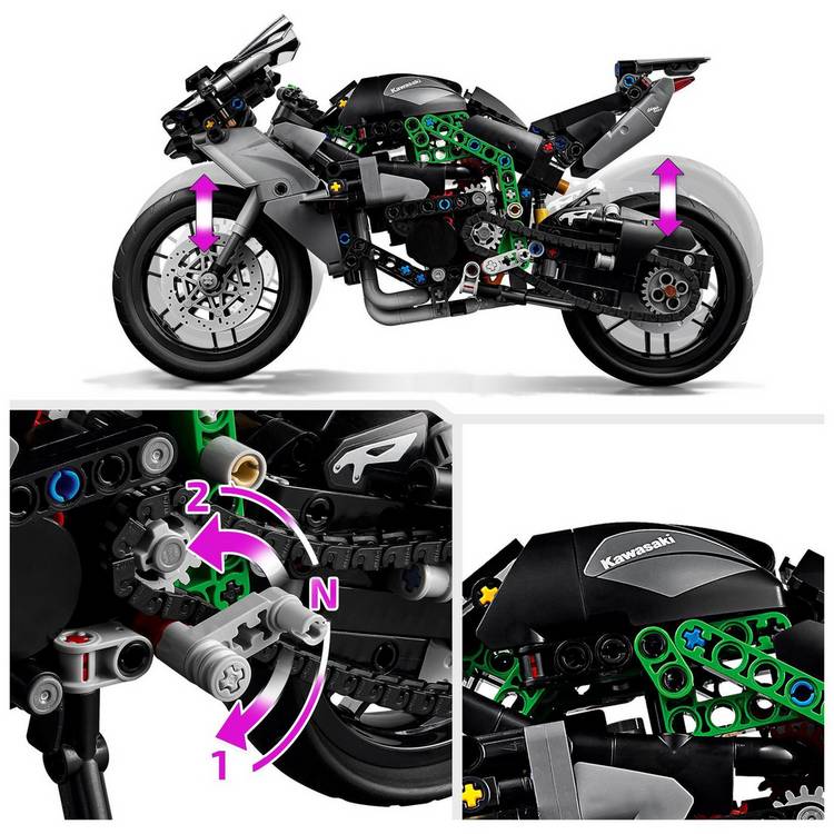 LEGO Technic Kawasaki Ninja H2R motorcycle 42170 (British brand)
