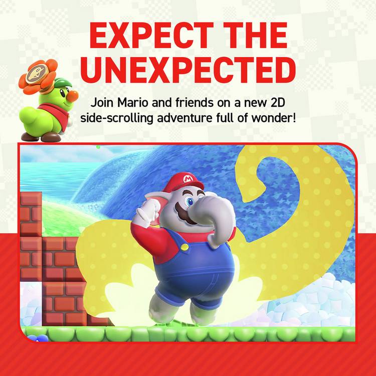 Nintendo Super Mario Bros Wonder Nintendo Switch game (British brand)