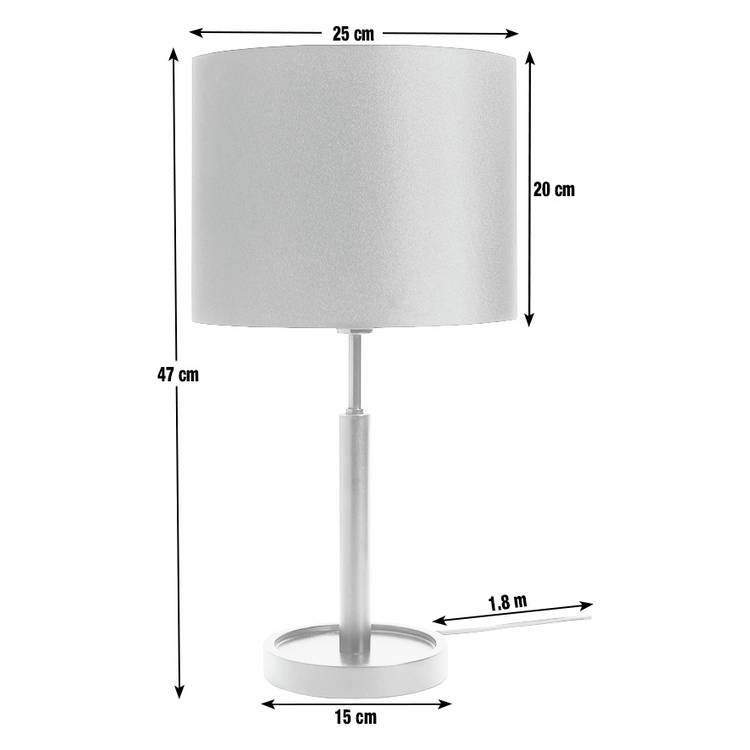 Argos Home Gloss black table lamp 47cm (British brand)
