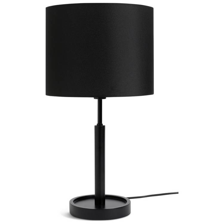 Argos Home Gloss black table lamp 47cm (British brand)