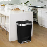 Simplehuman 45 litre plastic pedal bin black (British brand)