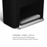 Simplehuman 45 litre plastic pedal bin black (British brand)