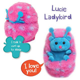 Curlimals Lucie the Ladybird interactive plush toy, imported from the UK