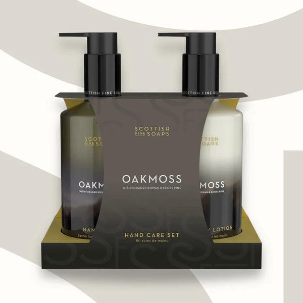 Scottish Fine Soaps Oakmoss Hand Care Set 300ml duo (British brand)