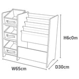 Liberty House white book sling storage unit with canvas pockets - British product