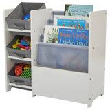 Liberty House white book sling storage unit with canvas pockets - British product