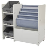 Liberty House white book sling storage unit with canvas pockets - British product