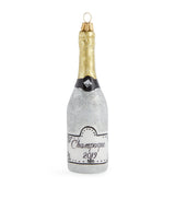 Glittering Champagne Bottle Christmas Tree Decoration