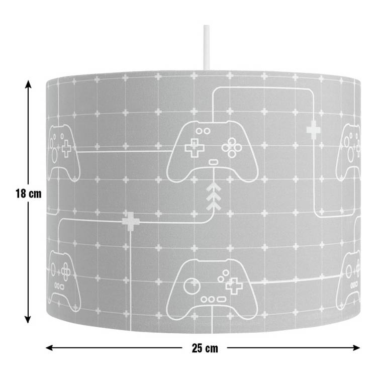 Argos Home kids glow in dark lampshade grey 25cm, UK version