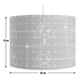Argos Home kids glow in dark lampshade grey 25cm, UK version