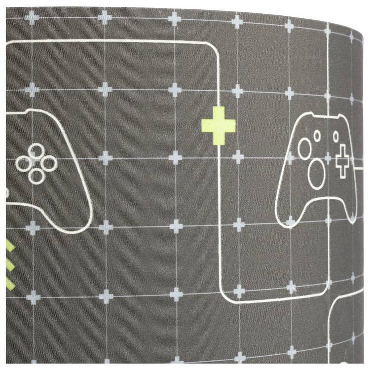 Argos Home kids glow in dark lampshade grey 25cm, UK version