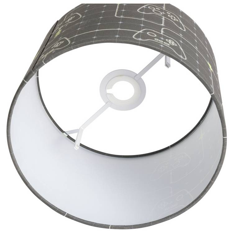 Argos Home kids glow in dark lampshade grey 25cm, UK version