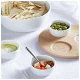 Sebastian Conran chip and dip set porcelain bowl beech lid (British brand)