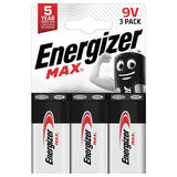 Argos Energizer Max Alkaline 9V Batteries Pack of 3- Buy online at McGrocer