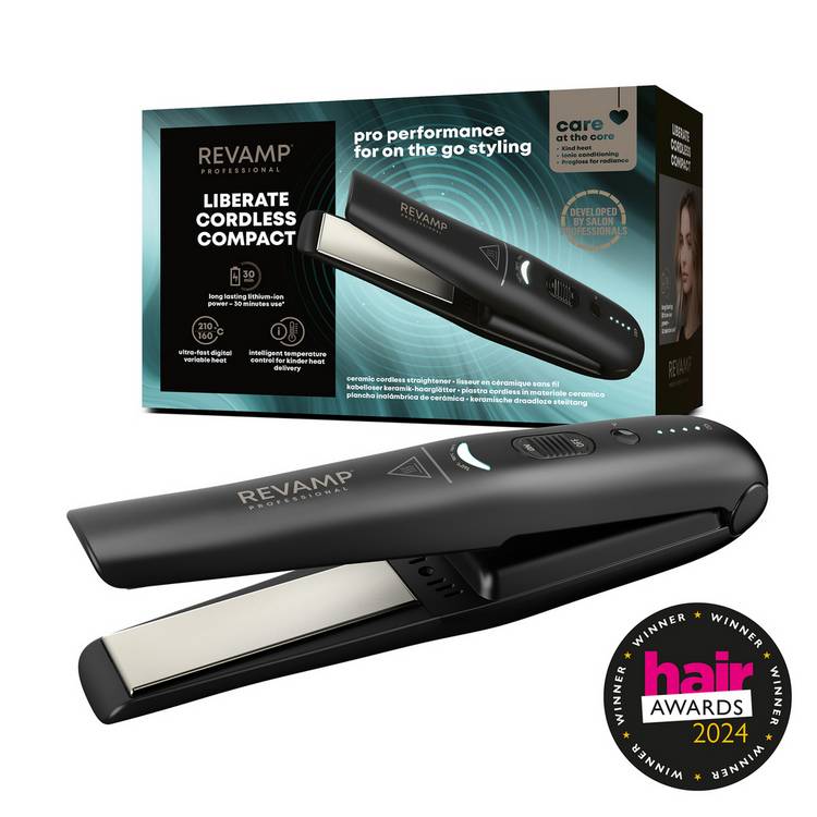 Revamp Liberate cordless hair straightener black - British product