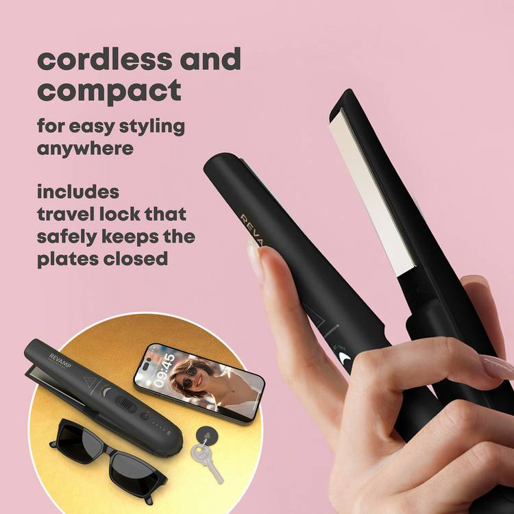 Revamp Liberate cordless hair straightener black - British product