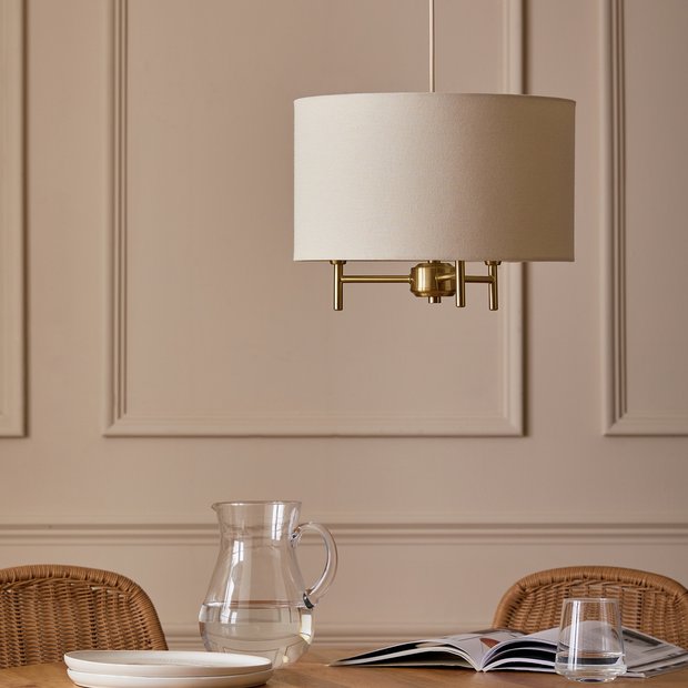 Argos Home brass and cream pendant light, UK version