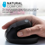 JLab JBuds ergonomic wireless mouse in black (British brand)