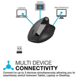 JLab JBuds ergonomic wireless mouse in black (British brand)