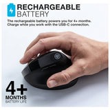 JLab JBuds ergonomic wireless mouse in black (British brand)