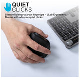 JLab JBuds ergonomic wireless mouse in black (British brand)