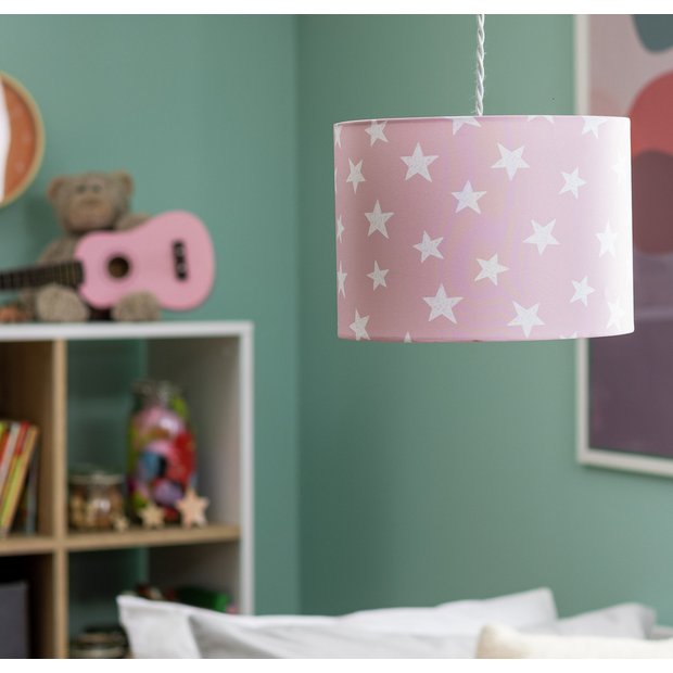 Argos Home pink star lampshade 25cm, imported from the UK